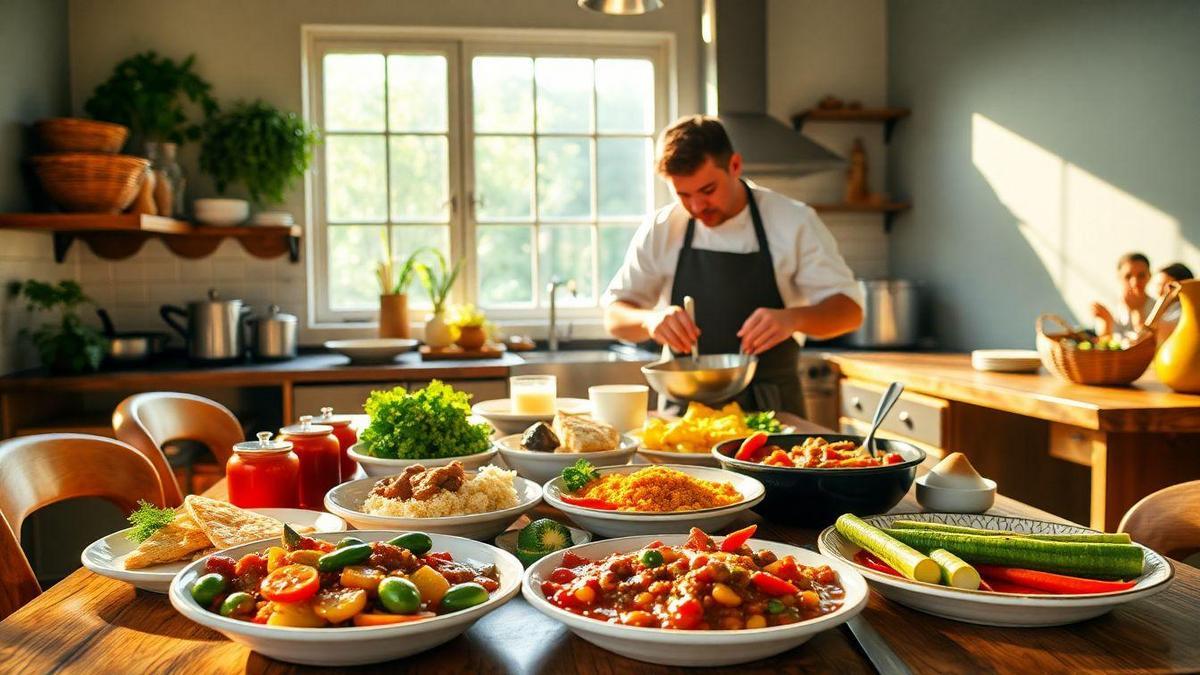 Uso de especiarias internacionais em pratos tradicionais brasileiros por chefs em domicílio